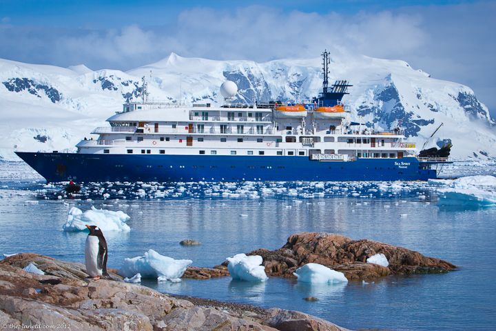 M/V Sea Spirit, Poseidon Expeditions flagship, in Antarctic waters