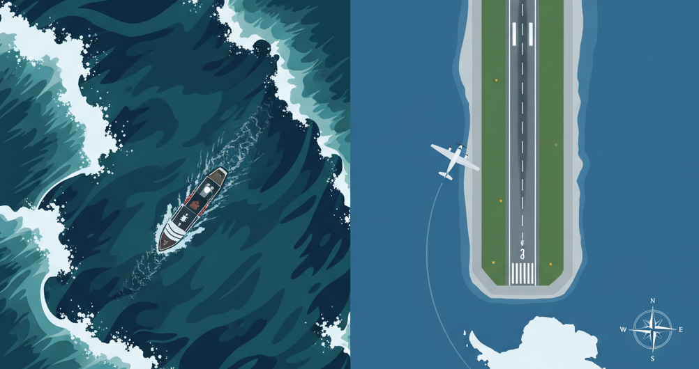 Two routes to Antarctica: fly via King George Island or sail the Drake Passage